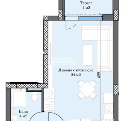 Photo 4 — 1-bedroom apartment in Plovdiv, Trakiya