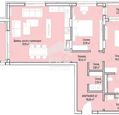 Photo 5 — 3-bedroom apartment in Sofiya, Mladost 4