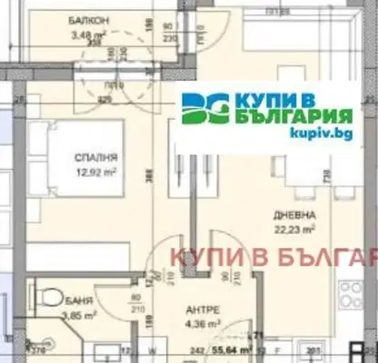 Снимка 3 — Двустаен апартамент във Варна, Владислав Варненчик 1