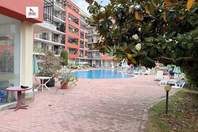 Three-room apartment with terrace in Sunny Beach resort