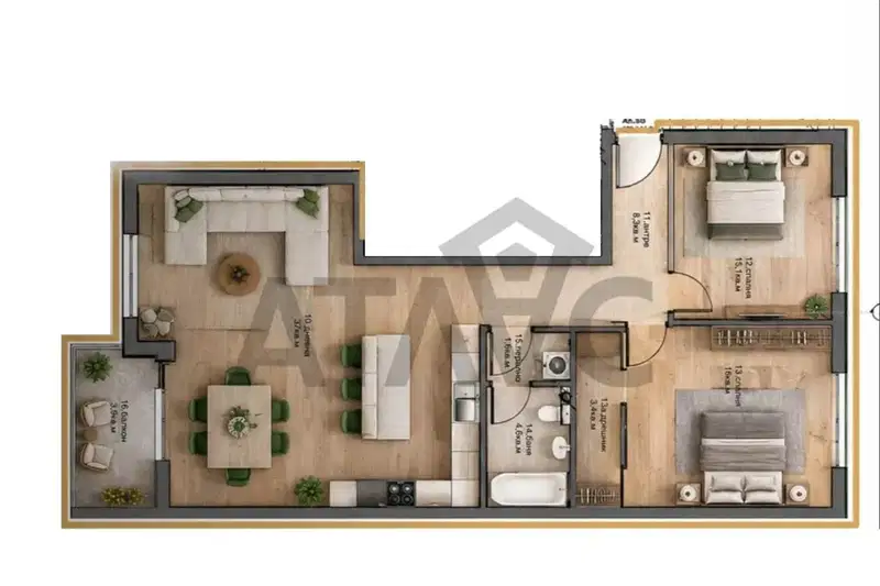 3-bedroom apartment in Plovdiv, Kyuchuk Parij