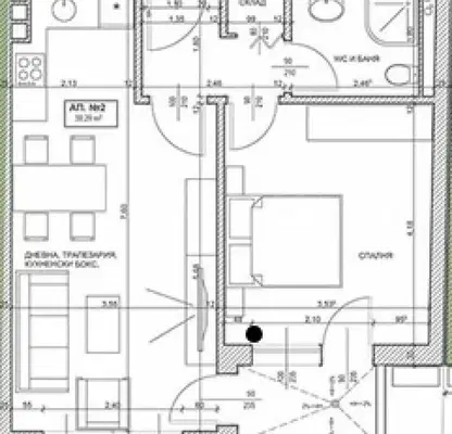 Photo 2 — Two-room apartment in Pomorie with terrace and elevator