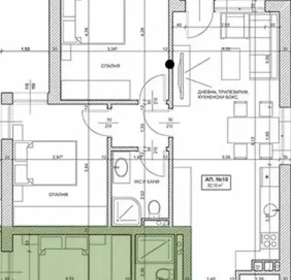 Photo 2 — Three-room apartment in Pomorie with terrace and elevator