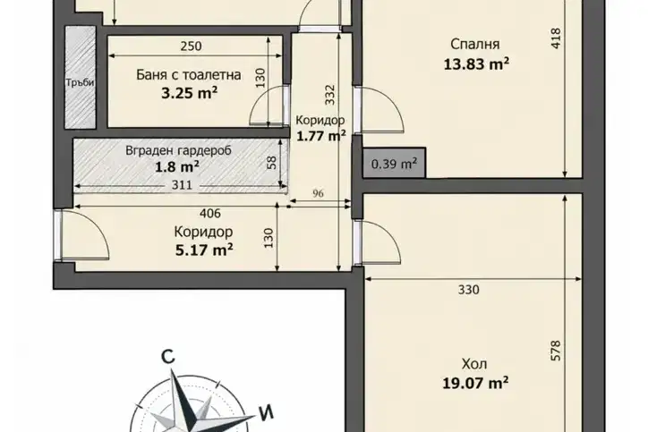 2-bedroom apartment in Sofia, Geo Milev