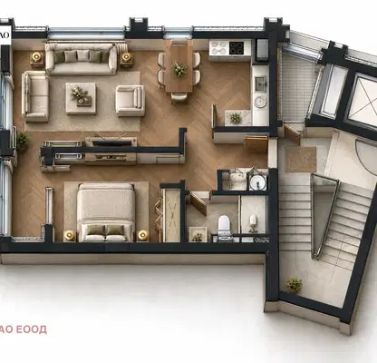 Photo 2 — Two-room apartment with underfloor heating in Malinova dolina