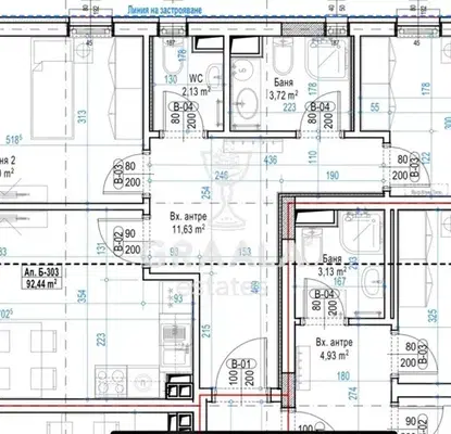 Снимка 3 — Тристаен апартамент 108 кв.м в Малинова долина с асансьор