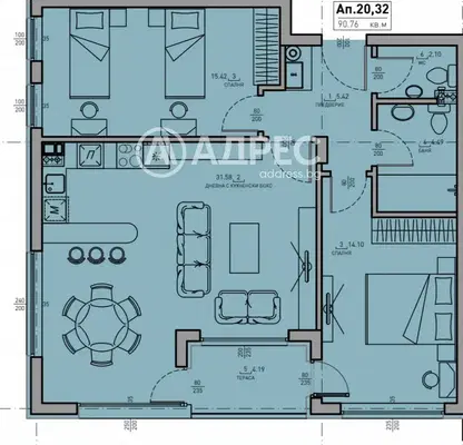 Photo 4 — Three-room apartment in Malinova Dolina with Vitosha view