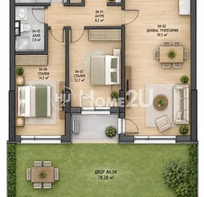 Photo 3 — Three-room apartment with large yard in Malinova dolina, Sofia