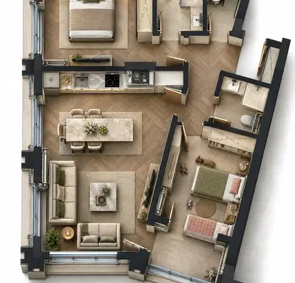 Photo 3 — Three-room apartment with underfloor heating in Malinova dolina
