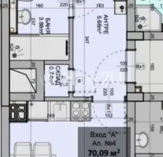 Photo 3 — Two-room apartment with yard in Manastirski Livadi, Sofia