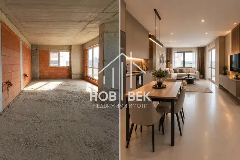 Three-room apartment with 2 bedrooms in Kaisieva Gradina, Varna