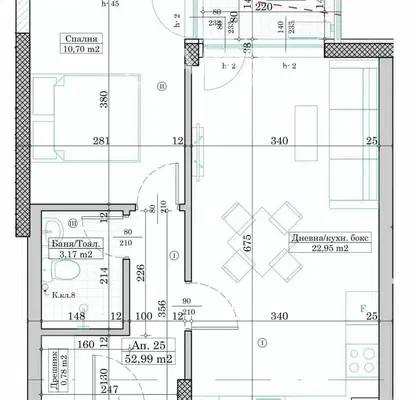 Photo 4 — Two-room apartment with parking space in Levski 1, Varna