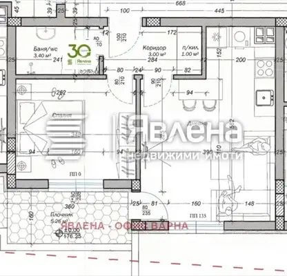 Снимка 2 — Двустаен апартамент с южно изложение в м-т Пчелина, Варна