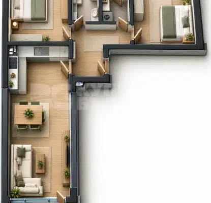 Photo 3 — Three-room apartment with panoramic terrace in Varna, Vladislav Varnenchik