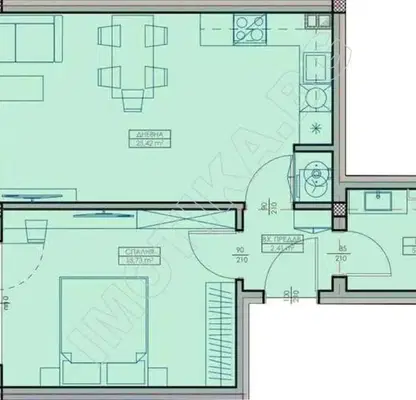Photo 2 — 2-bedroom apartment in Varna, Vyzrajdane 1