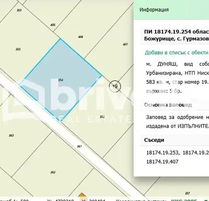 Снимка 3 — Парцел в София, с. Гурмазово