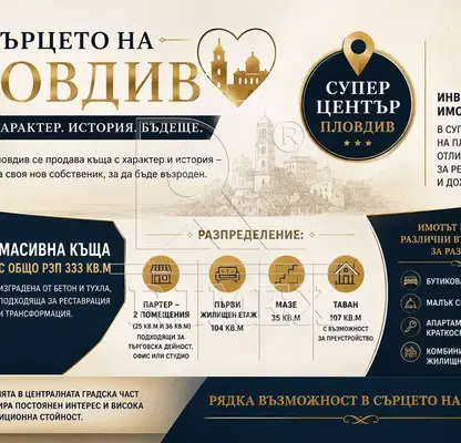 Снимка 2 — Къща в Пловдив, Център