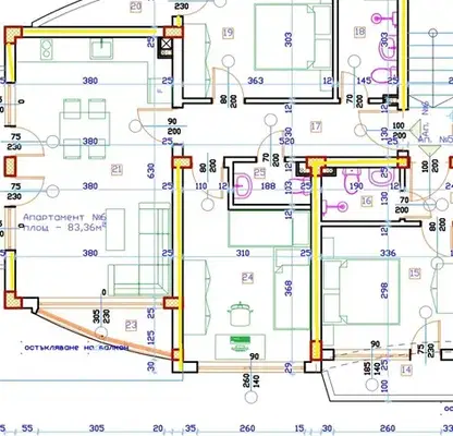 Снимка 2 — Тристаен апартамент в Благоев, Широк център