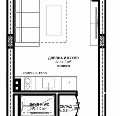 Снимка 2 — Едностаен апартамент в Бургас, Царево