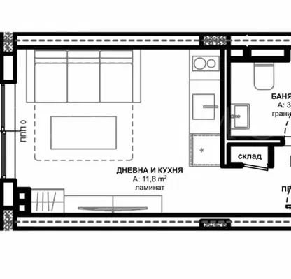 Снимка 2 — Едностаен апартамент в Бургас, Царево
