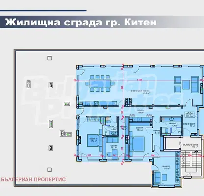 Снимка 3 — Тристаен апартамент в Бургас, Китен