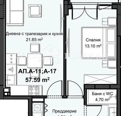 Снимка 4 — Двустаен апартамент в Пловдив, Христо Смирненски