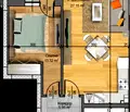 Снимка 2 — Двустаен апартамент с тераса в Гребна база, Пловдив
