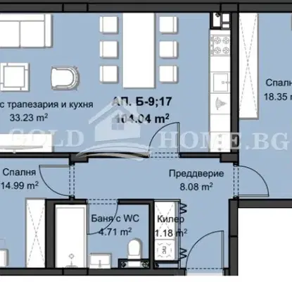 Снимка 2 — Тристаен апартамент в Пловдив, Христо Смирненски
