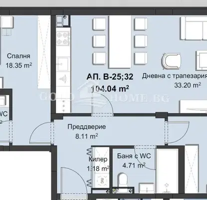 Снимка 3 — Тристаен апартамент в Пловдив, Христо Смирненски