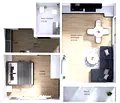 Снимка 2 — Двустаен апартамент в Каменица 2 с тераса и асансьор