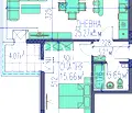 Снимка 2 — Двустаен апартамент в Каменица 2 с тераса, Пловдив