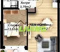 Снимка 2 — Двустаен апартамент в Коматево с тераса и асансьор