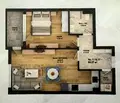 Снимка 2 — Двустаен апартамент с тераса в Кършияка, Пловдив