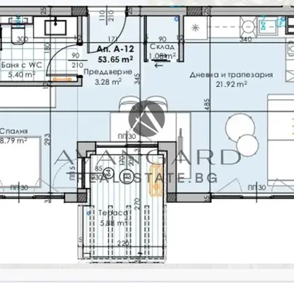 Снимка 5 — Едностаен апартамент 61 кв.м в Остромила, Пловдив с тераса