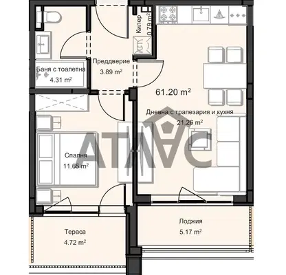 Photo 2 — 2-bedroom apartment in Plovdiv, Ostromila