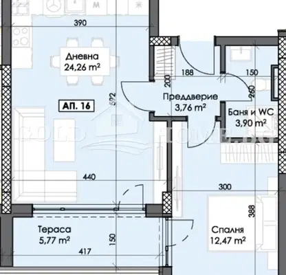 Снимка 5 — Двустаен апартамент в Пловдив, Тракия