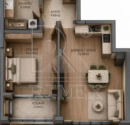 Photo 2 — 2-bedroom apartment in Plovdiv, Trakiya