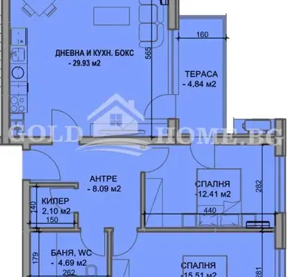 Снимка 4 — Тристаен апартамент с тераса в кв. Южен, Пловдив