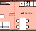 Снимка 2 — Едностаен апартамент в Бургас, Поморие