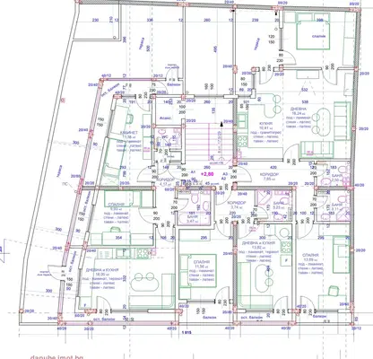 Photo 2 — Three-room apartment with 4 terraces in Center, Ruse