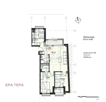 Снимка 4 — Четиристаен апартамент 106 кв.м в Банишора с балкон