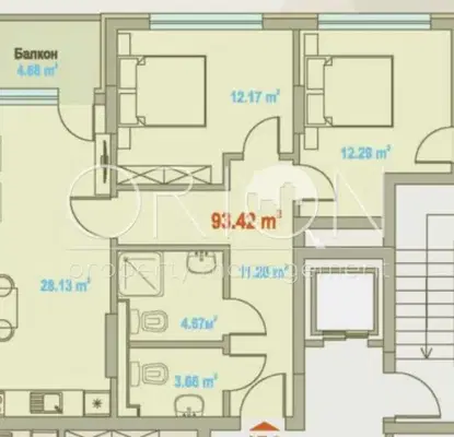 Photo 4 — 3-bedroom apartment in Sofiya, Centyr