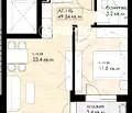Снимка 5 — Двустаен апартамент в Дружба 2 с тераса, ново строителство