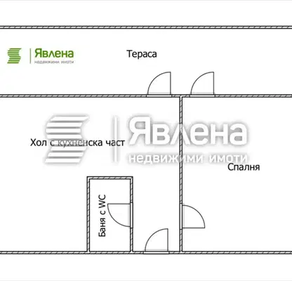Снимка 2 — Двустаен апартамент в Малинова долина с тераса