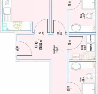 Снимка 4 — Тристаен апартамент в София, Малинова долина