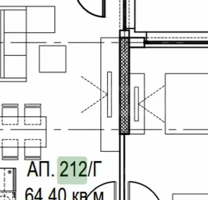 Снимка 2 — Двустаен апартамент в Обеля 1 с тераса и асансьор