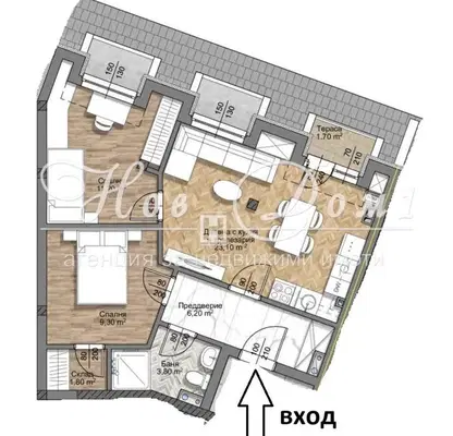 Снимка 4 — 3-стаен апартамент в Овча купел с асансьор и паркомясто