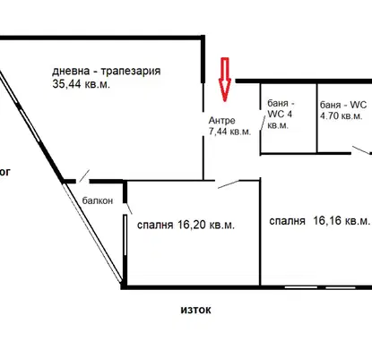 Снимка 2 — Тристаен апартамент с южно изложение в Овча купел 2, София