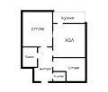 Снимка 5 — Тристаен апартамент 56 кв.м в Толстой с тераса