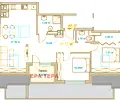 Снимка 2 — Тристаен апартамент 131 кв.м в Зона Б-19, София с тераса